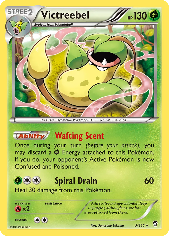 XY—Furious Fists 英語版 Victreebel 3 カード表面