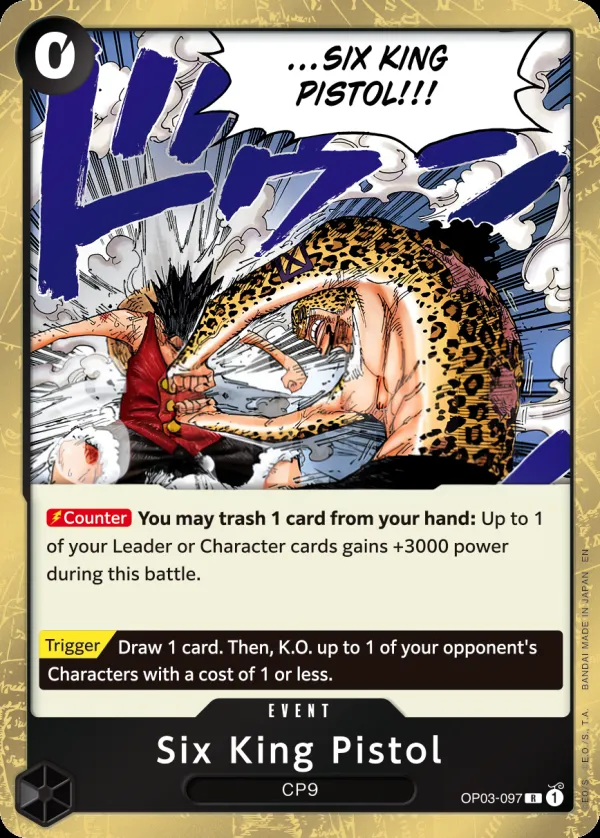 Pillars of Strength 英語版 Six King Pistol OP03-097 · 再録 カード表面