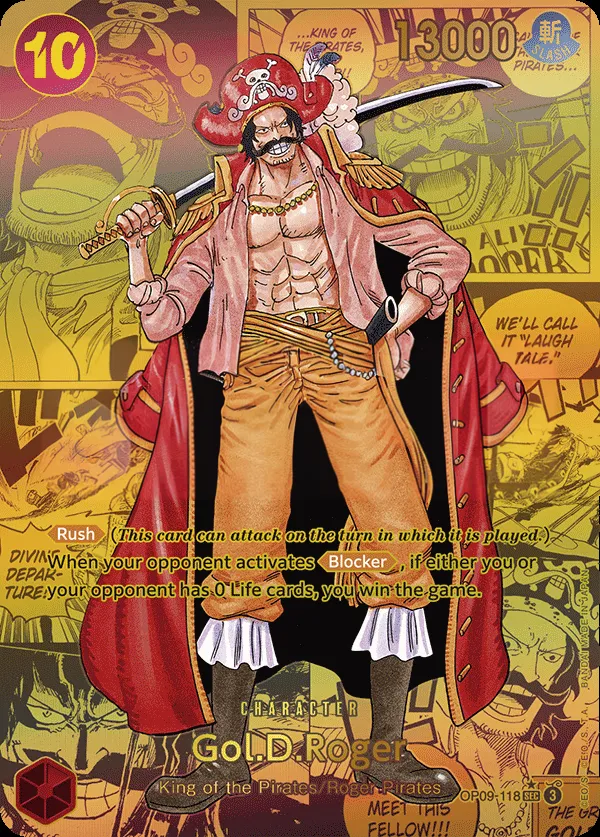 Emperors in the New World 영어판 Gol.D.Roger OP09-118 · 패럴렐 2 카드 앞면