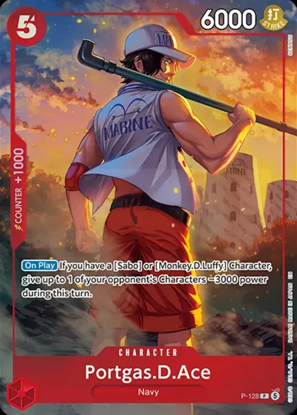 Promotion Cards 英語版 Portgas.D.Ace P-128 カード表面