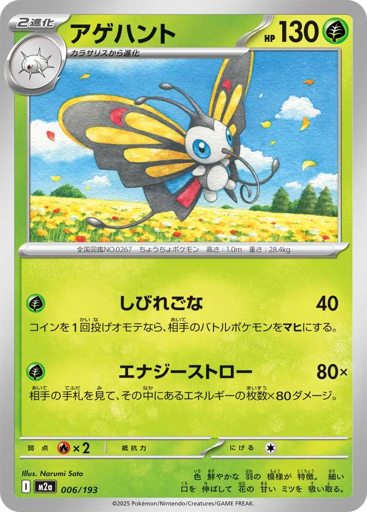 Front of Beautifly 6, MEGAドリームex Japanese
