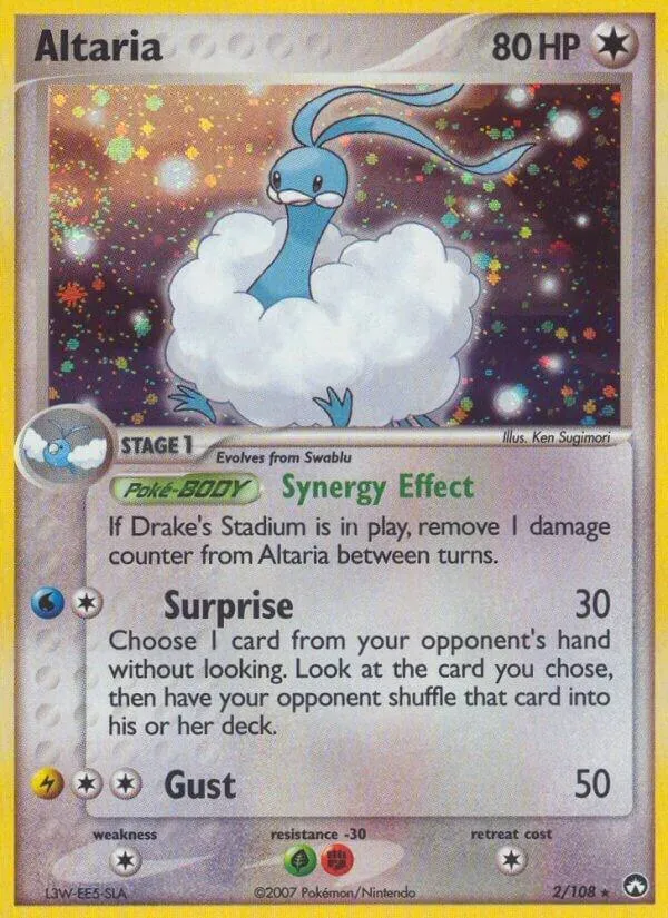 EX Power Keepers 영어판 Altaria 2 카드 앞면