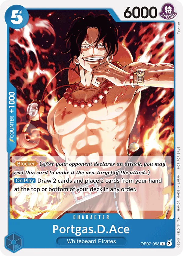 500 Years in the Future 영어판 Portgas.D.Ace OP07-053 · 패럴렐 카드 앞면