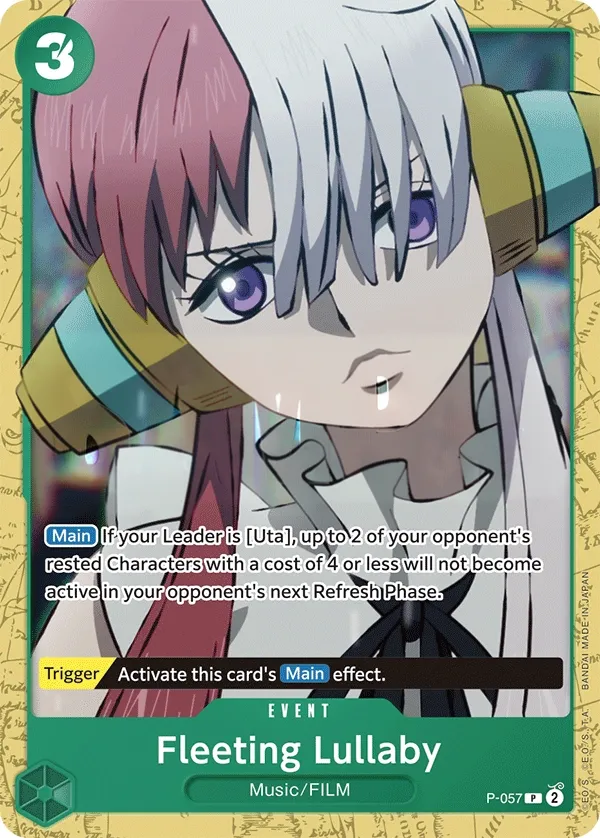 Promotion Cards 英語版 Fleeting Lullaby P-057 · パラレル カード表面