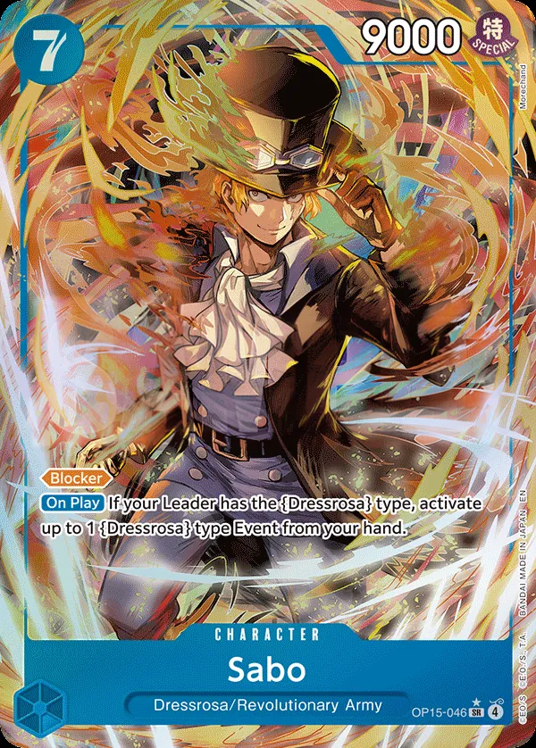 Adventure on Kami's Island 英語版 Sabo OP15-046 · パラレル カード表面