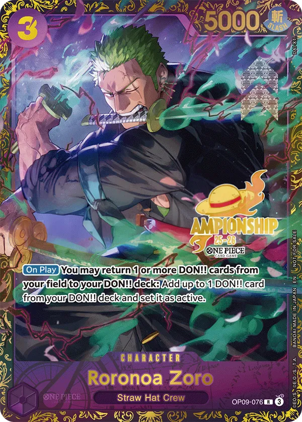Front of Roronoa Zoro OP09-076 · Parallel, Emperors in the New World English