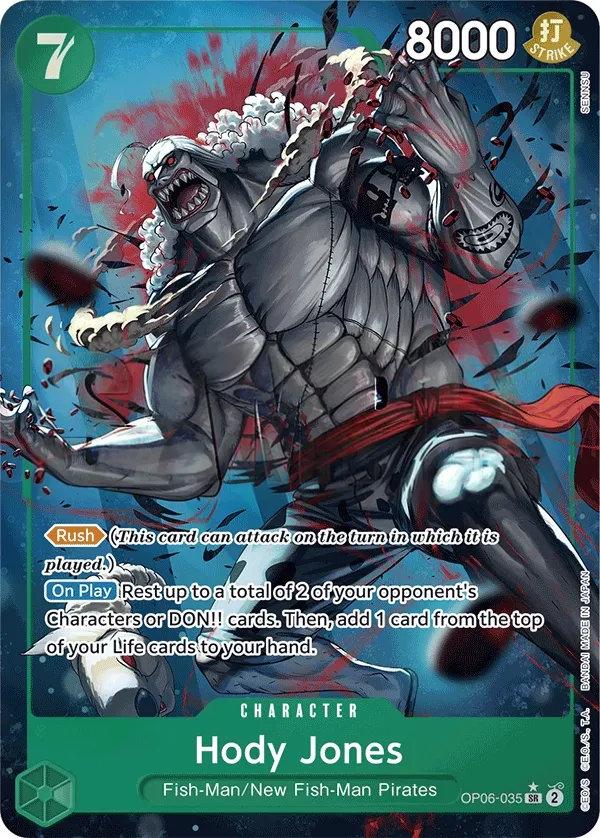 Wings of the Captain 英語版 Hody Jones OP06-035 · パラレル 3 カード表面