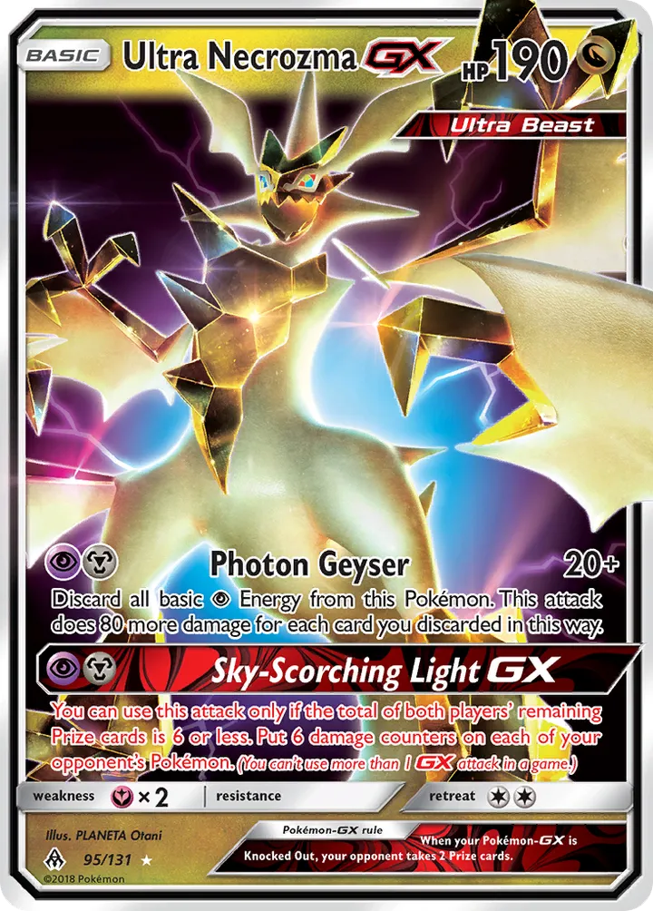 Sun & Moon—Forbidden Light 영어판 Ultra Necrozma-GX 95 카드 앞면