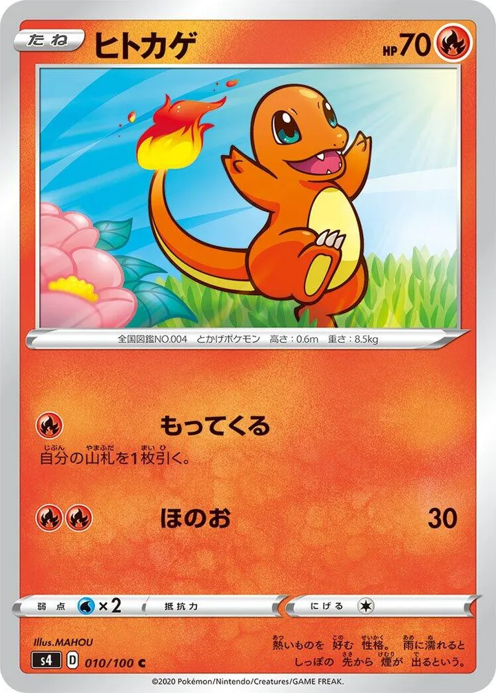 仰天のボルテッカー 일본판 ヒトカゲ 10 카드 앞면