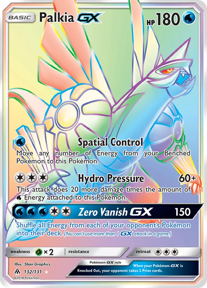 Sun & Moon—Forbidden Light 영어판 Palkia-GX 132 카드 앞면