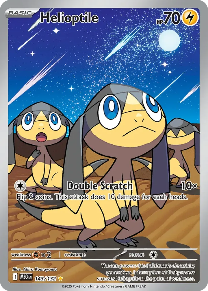 Mega Evolution 영어판 Helioptile 143 카드 앞면