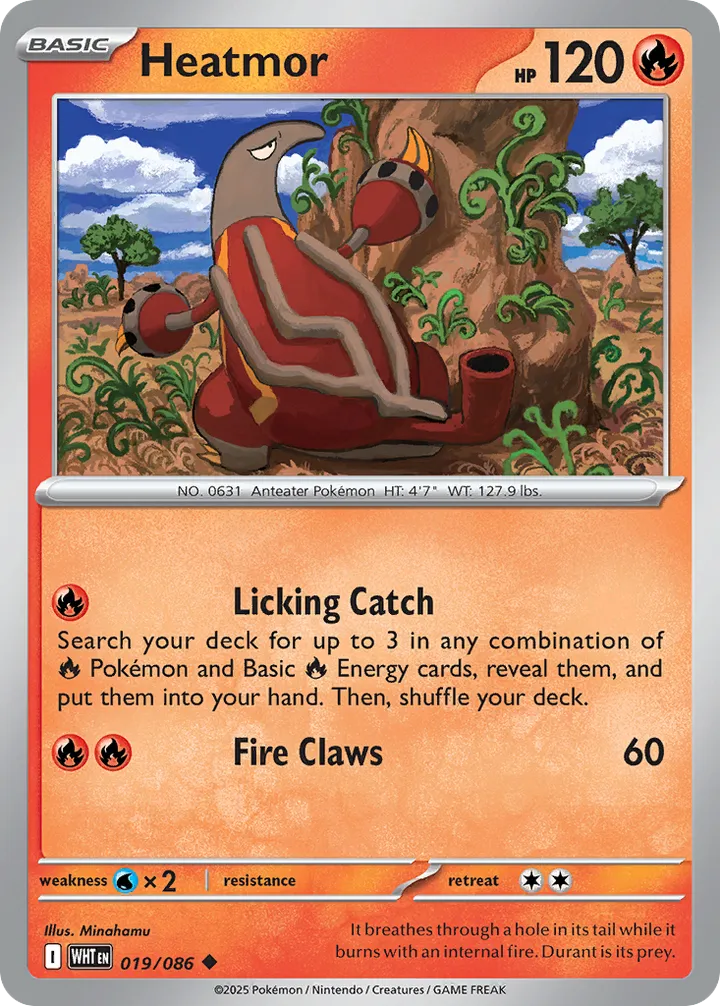 Front of Heatmor 19, Scarlet & Violet—White Flare English