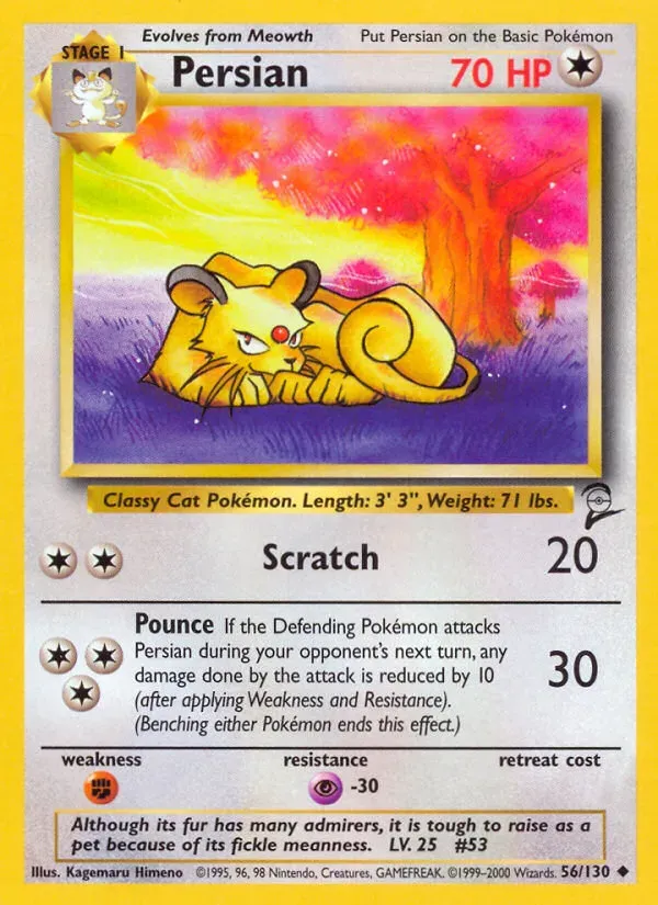 Base Set 2 英語版 Persian 56 カード表面