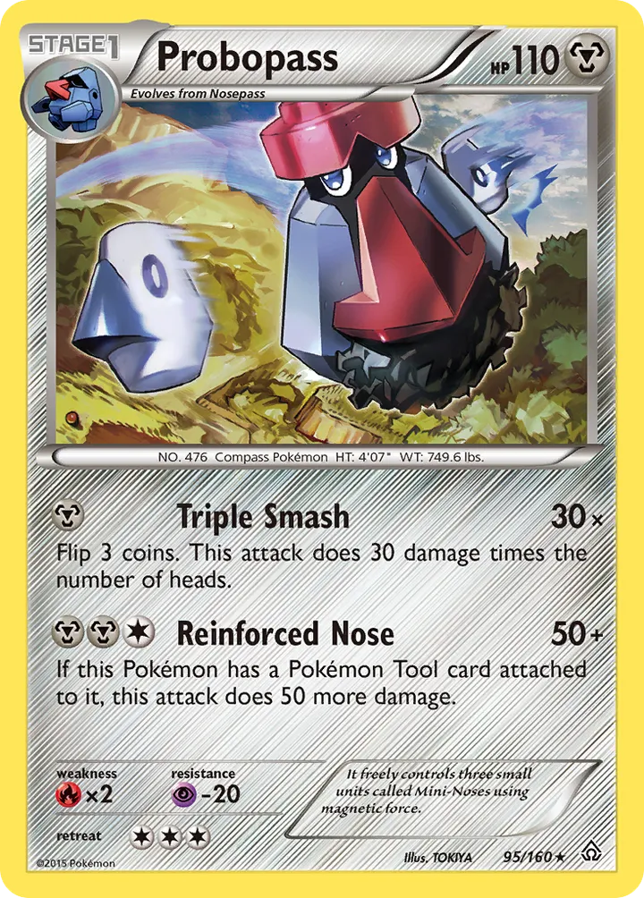 XY—Primal Clash 영어판 Probopass 95 카드 앞면