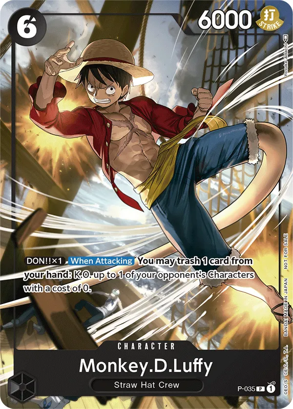 Promotion Cards 英語版 Monkey.D.Luffy P-035 カード表面