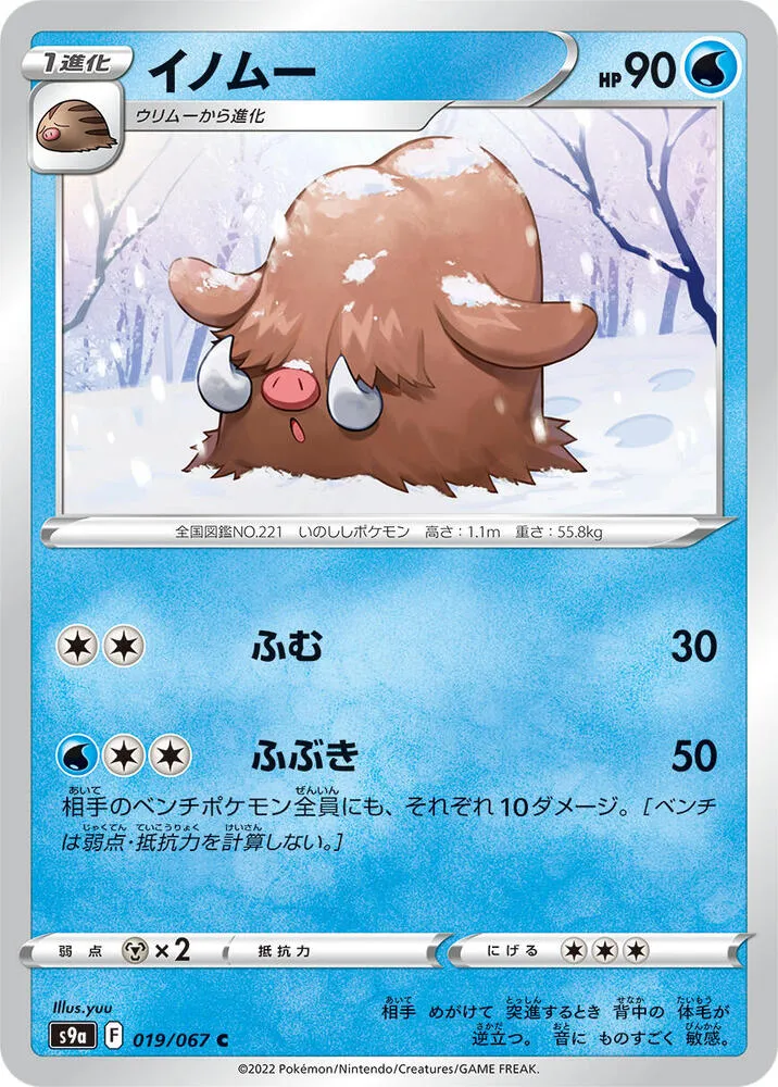 Front of Piloswine 19, バトルリージョン Japanese