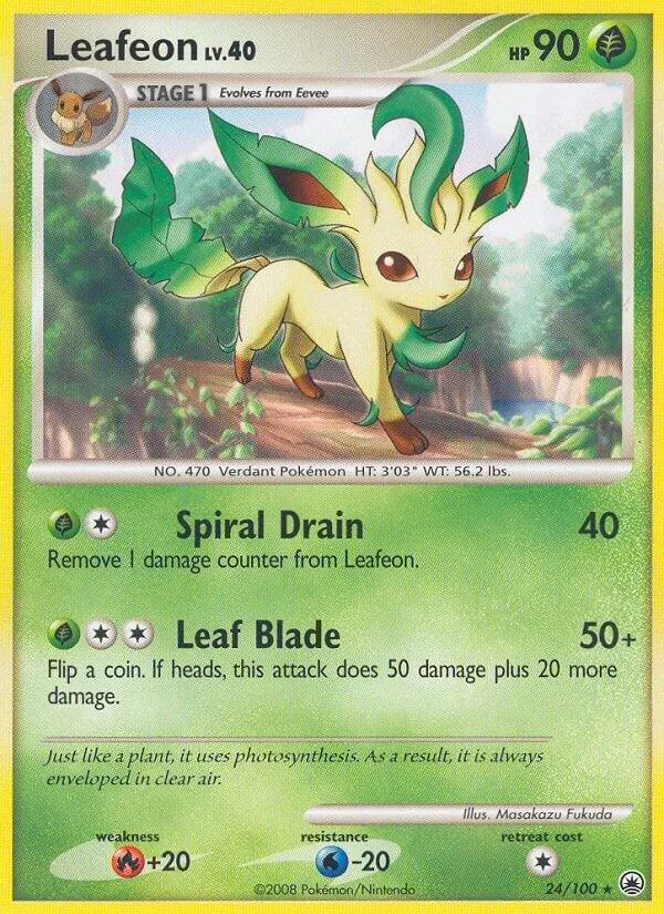 Diamond & Pearl—Majestic Dawn 영어판 Leafeon 24 카드 앞면