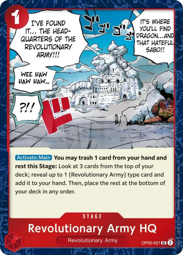 Awakening of the New Era 英語版 Revolutionary Army HQ OP05-021 · 再録 · パイレーツ カード表面