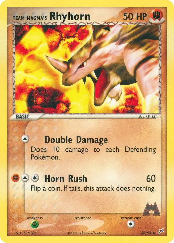 EX Team Magma vs Team Aqua 英語版 Team Magma's Rhyhorn 38 カード表面