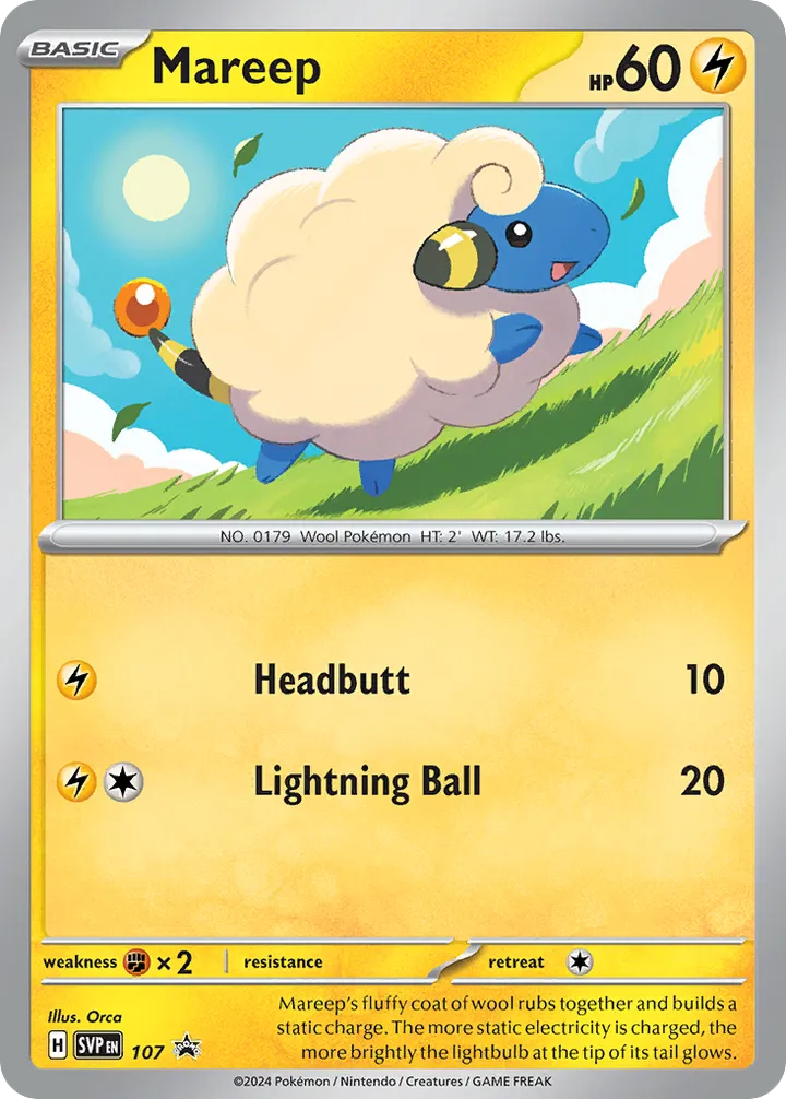 SVP Black Star Promos 英語版 Mareep 107 カード表面