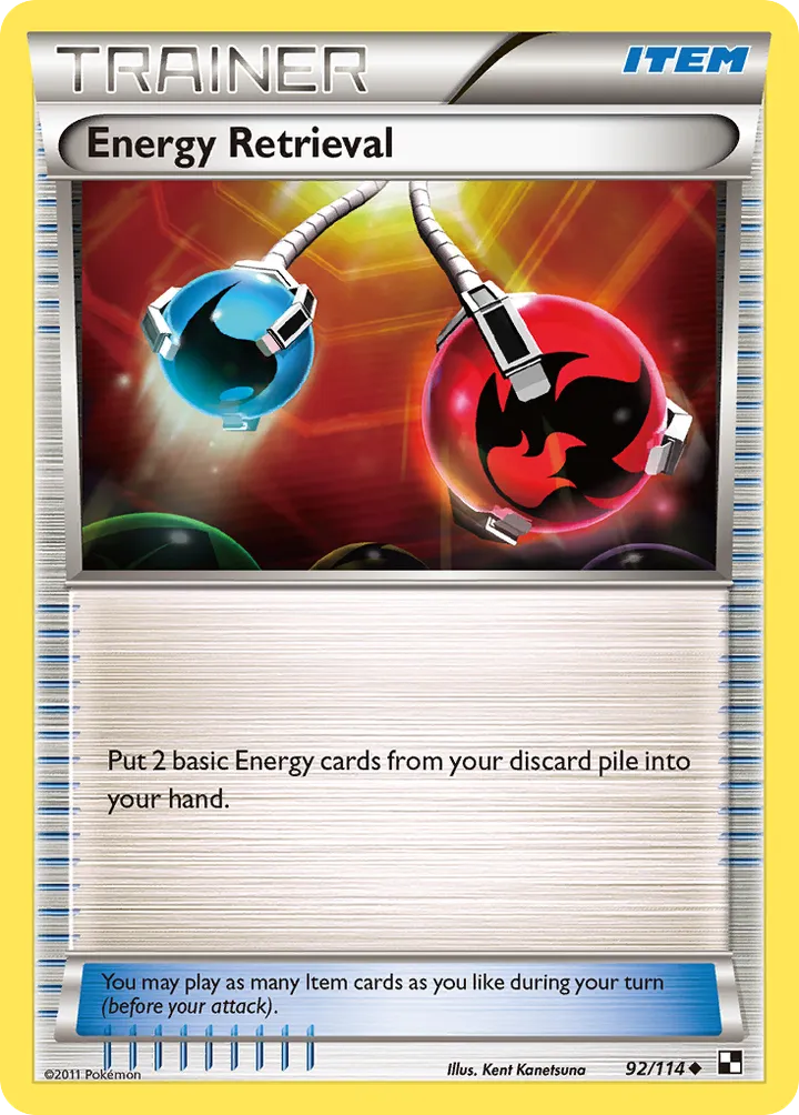 Black & White 영어판 Energy Retrieval 92 카드 앞면