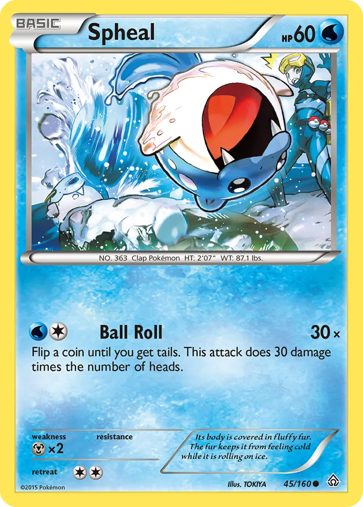 XY—Primal Clash 英語版 Spheal 45 カード表面