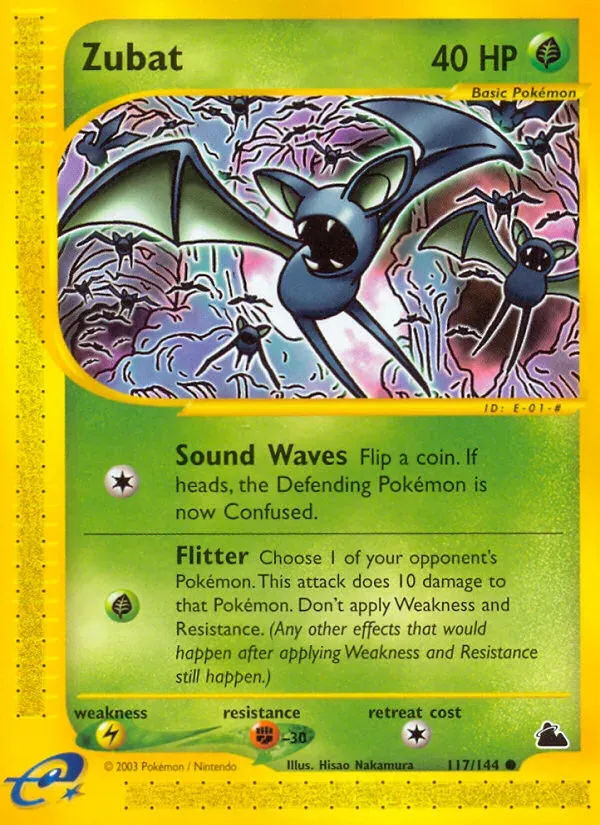 Skyridge 英語版 Zubat 117 カード表面