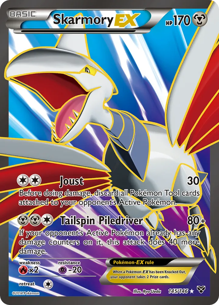 XY 영어판 Skarmory-EX 145 카드 앞면