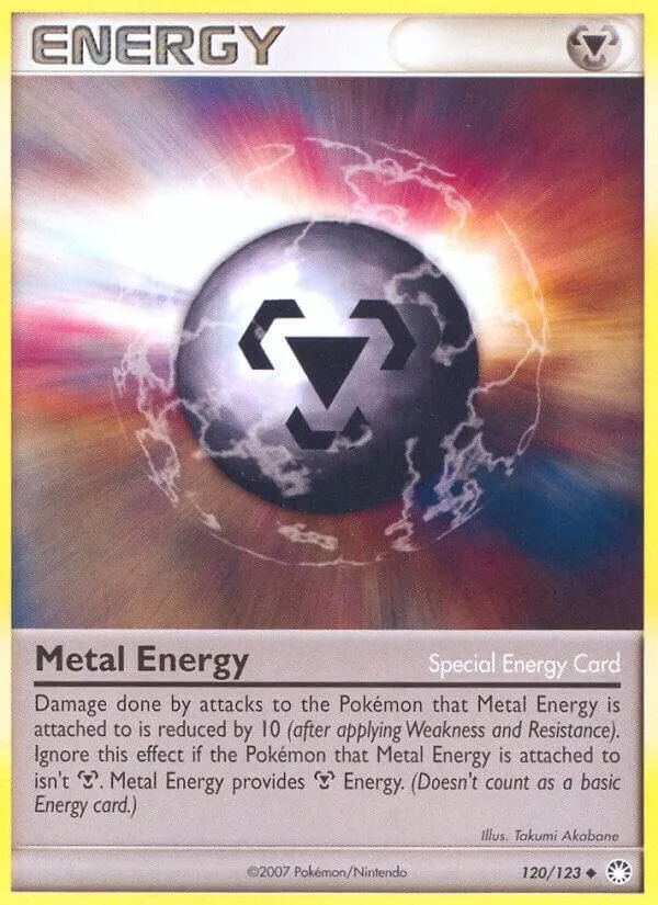 Diamond & Pearl—Mysterious Treasures 영어판 Metal Energy 120 카드 앞면