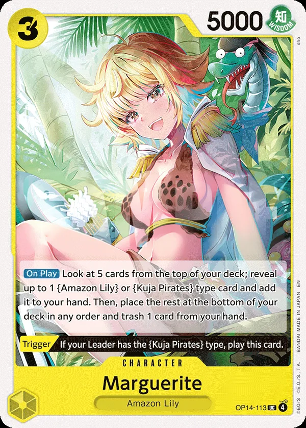 The Azure Sea's Seven 영어판 Marguerite OP14-113 카드 앞면