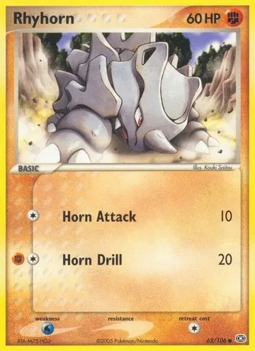 Rhyhorn 62 $0.49