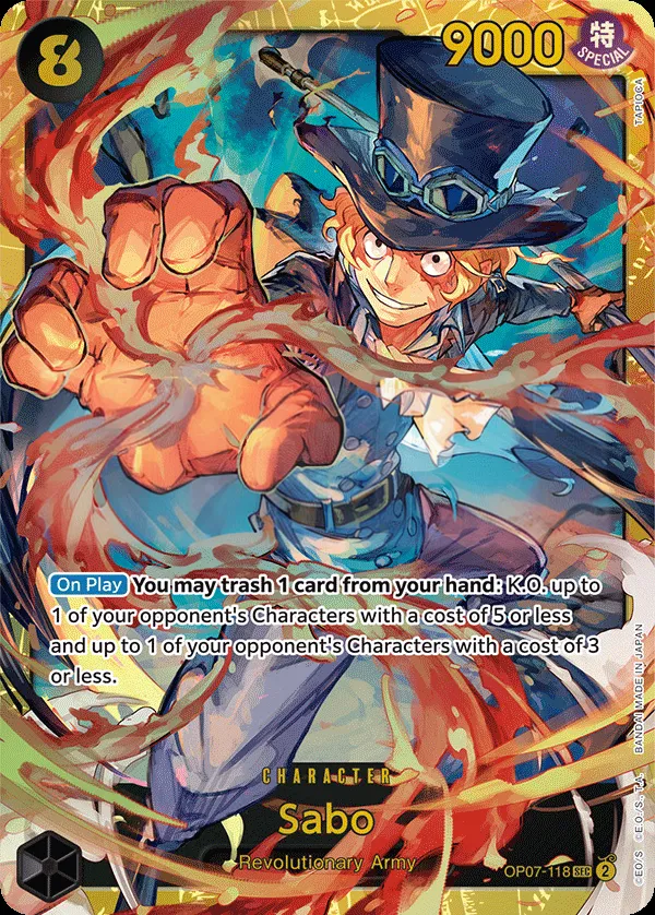 500 Years in the Future 영어판 Sabo OP07-118 카드 앞면