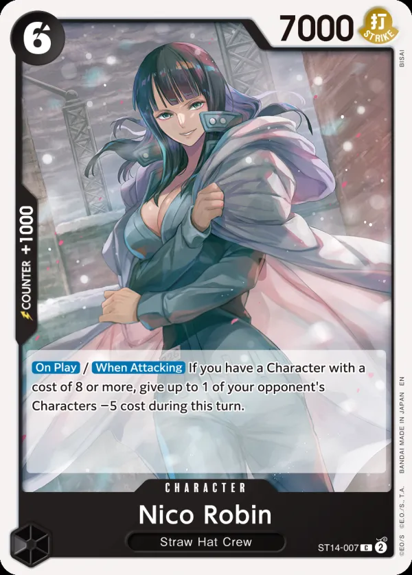 3D2Y 英語版 Nico Robin ST14-007 · 再録 カード表面