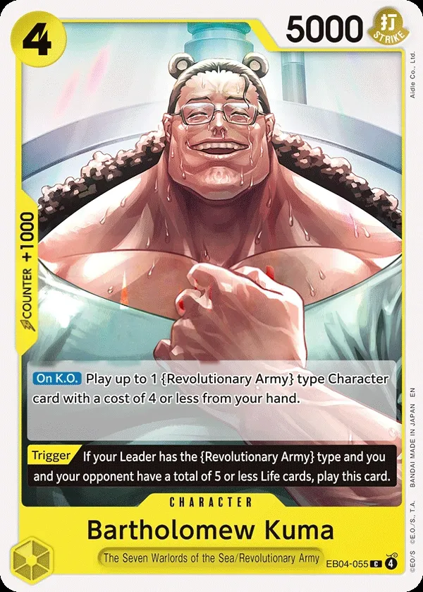 Egghead Crisis 영어판 Bartholomew Kuma EB04-055 카드 앞면