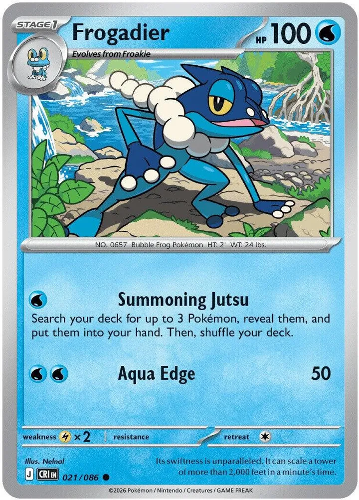 Mega Evolution—Chaos Rising 영어판 Frogadier 21 카드 앞면