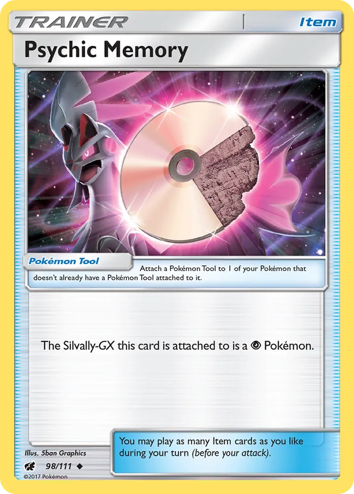 Front of Psychic Memory 98, Sun & Moon—Crimson Invasion English