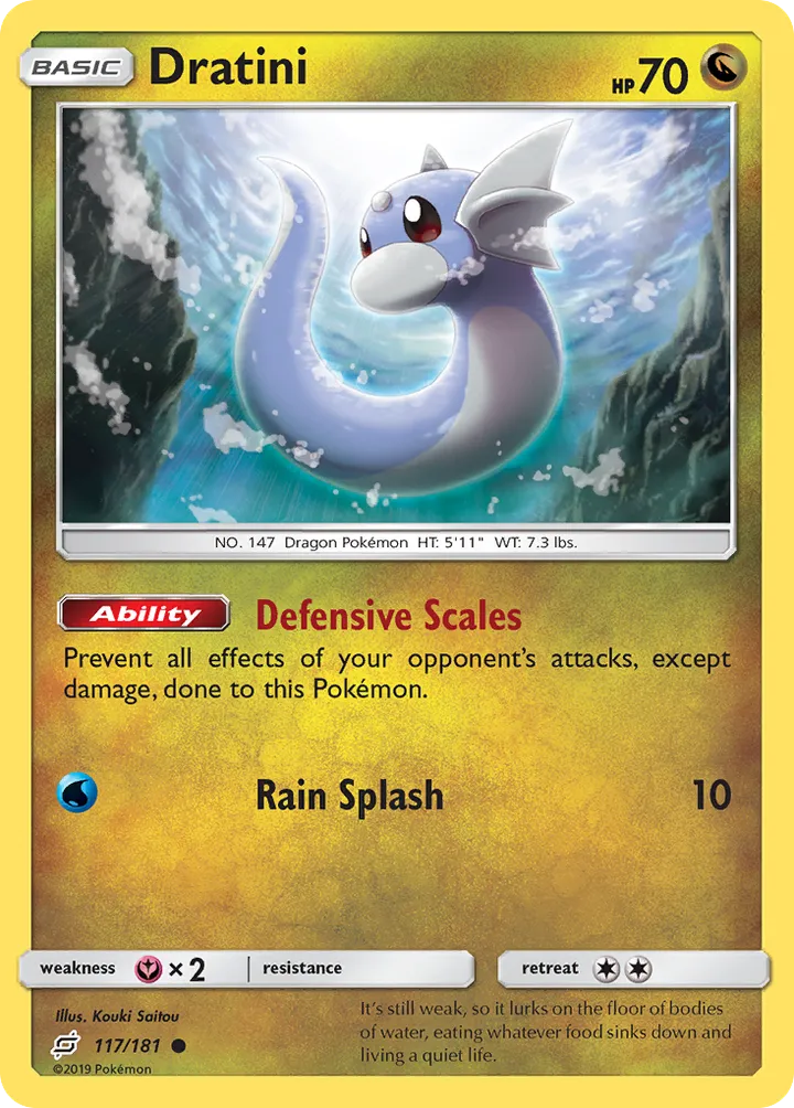 Sun & Moon—Team Up 英語版 Dratini 117 カード表面