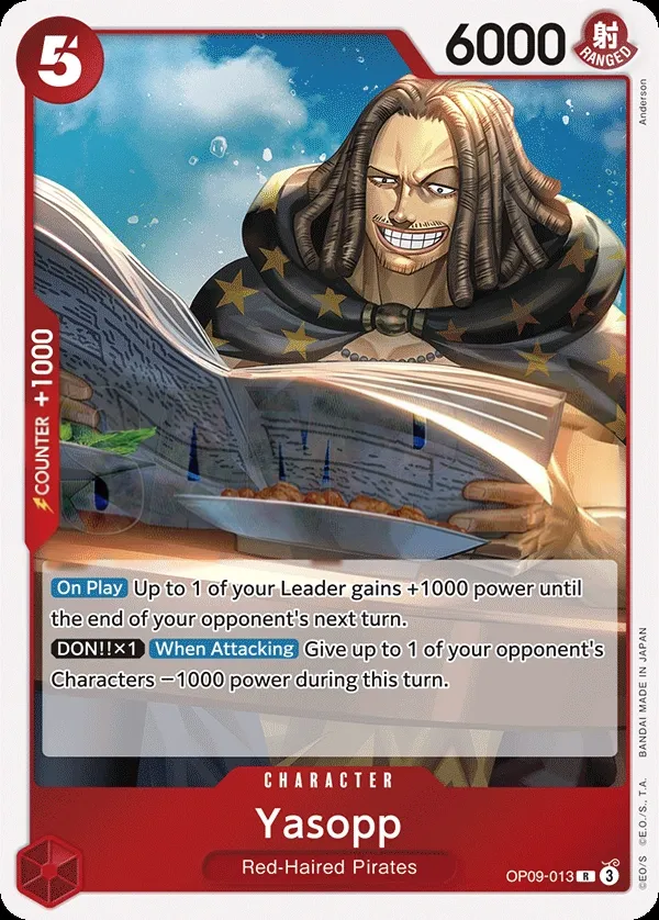Emperors in the New World 영어판 Yasopp OP09-013 카드 앞면