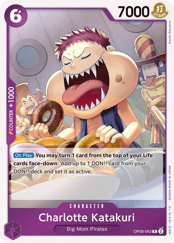 Front of Charlotte Katakuri OP08-063, Two Legends English