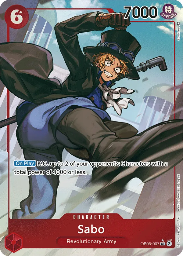 Awakening of the New Era 英語版 Sabo OP05-007 · パラレル カード表面