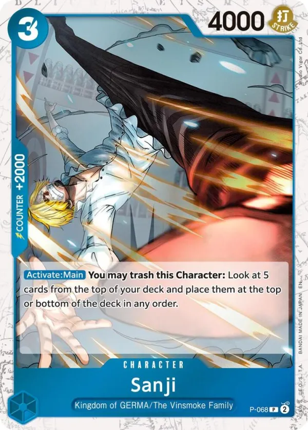 Promotion Cards 英語版 Sanji P-068 · 再録 · パイレーツ カード表面