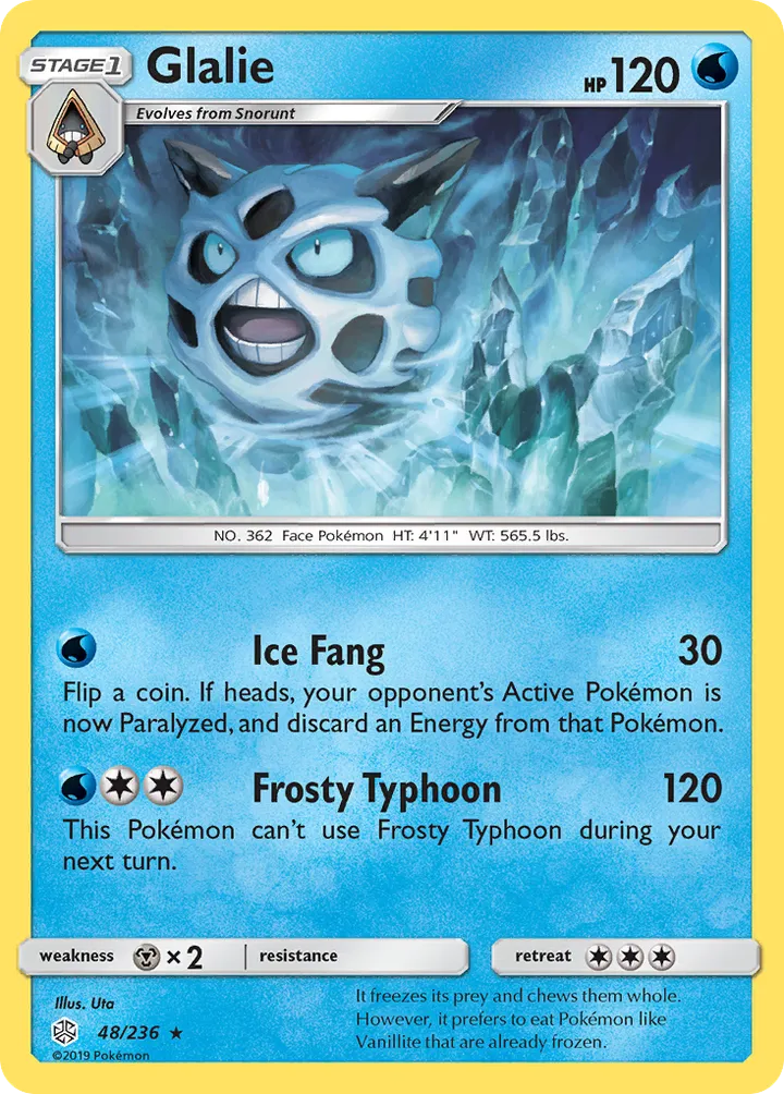 Front of Glalie 48, Sun & Moon—Cosmic Eclipse English