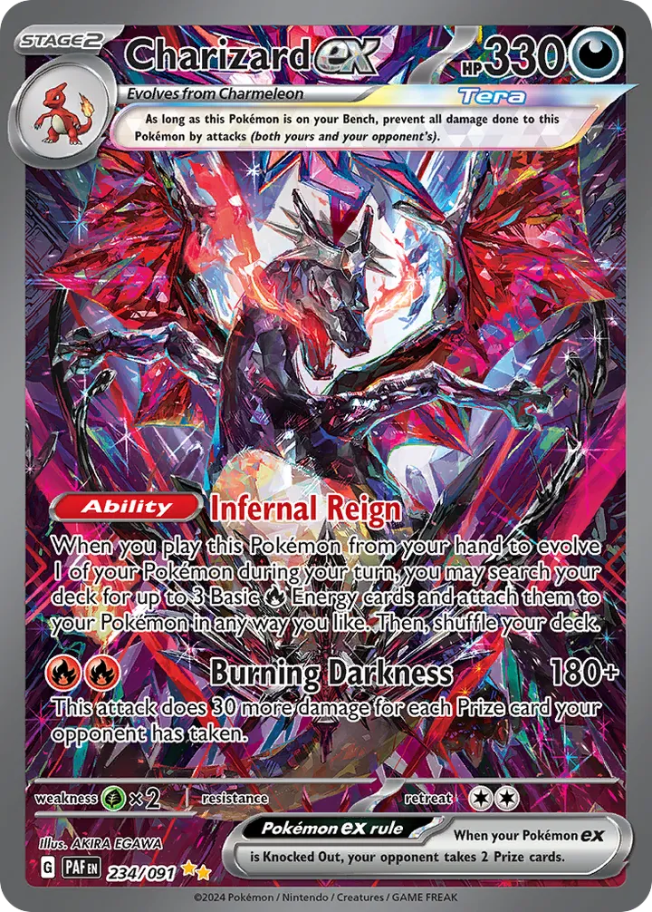 Scarlet & Violet—Paldean Fates 英語版 Charizard ex 234 カード表面