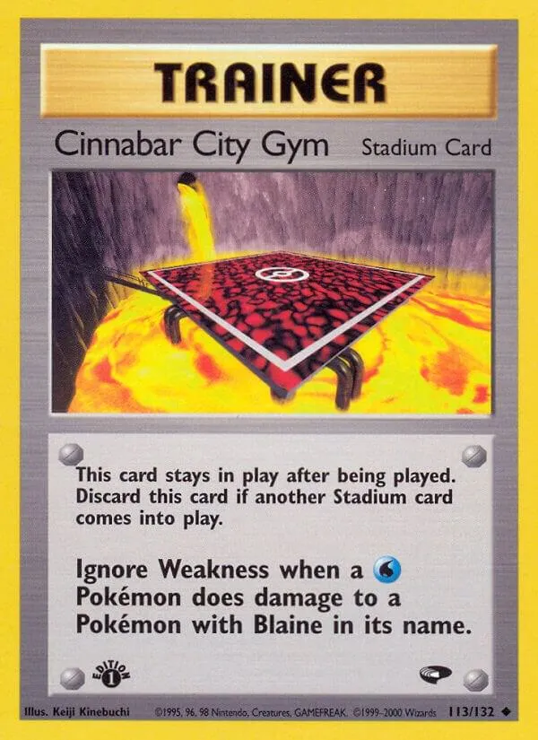 Gym Challenge 英語版 Cinnabar City Gym 113 カード表面