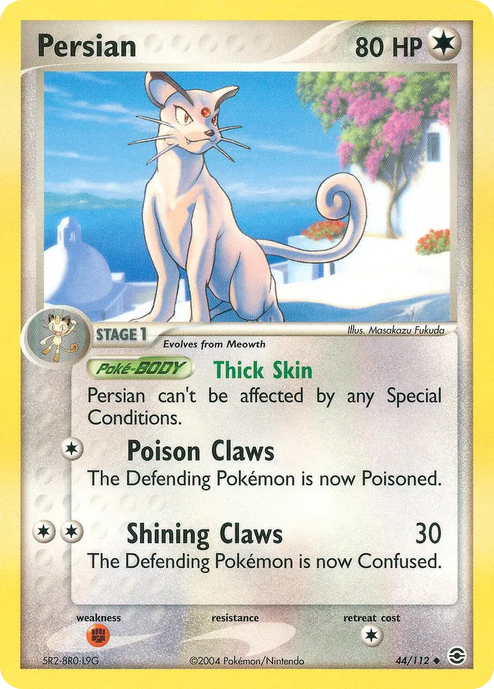EX FireRed & LeafGreen 영어판 Persian 44 카드 앞면