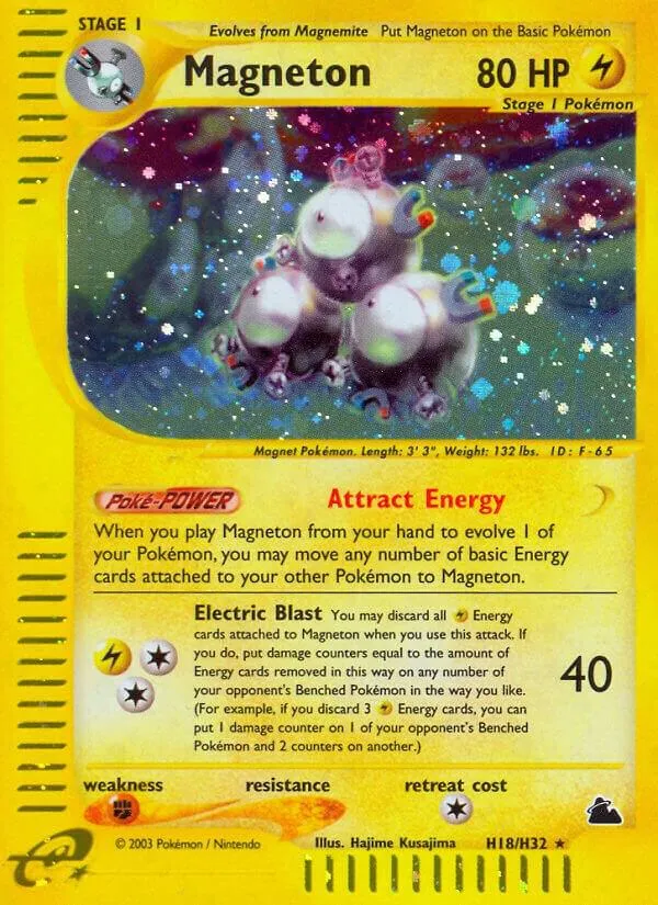 Skyridge 영어판 Magneton H18 카드 앞면