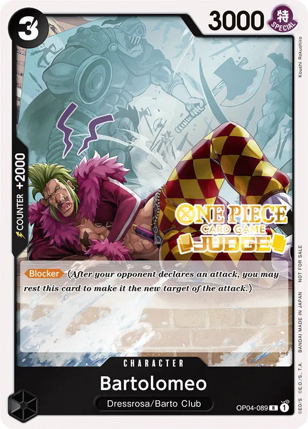 Kingdoms of Intrigue 영어판 Bartolomeo OP04-089 · 저지 팩 카드 앞면