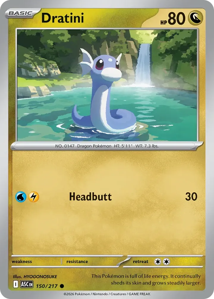 Mega Evolution—Ascended Heroes 英語版 Dratini 150 カード表面