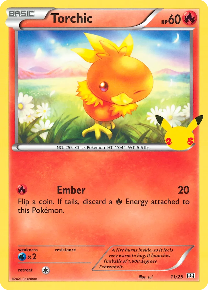 McDonald's Collection 2021 英語版 Torchic 11 カード表面