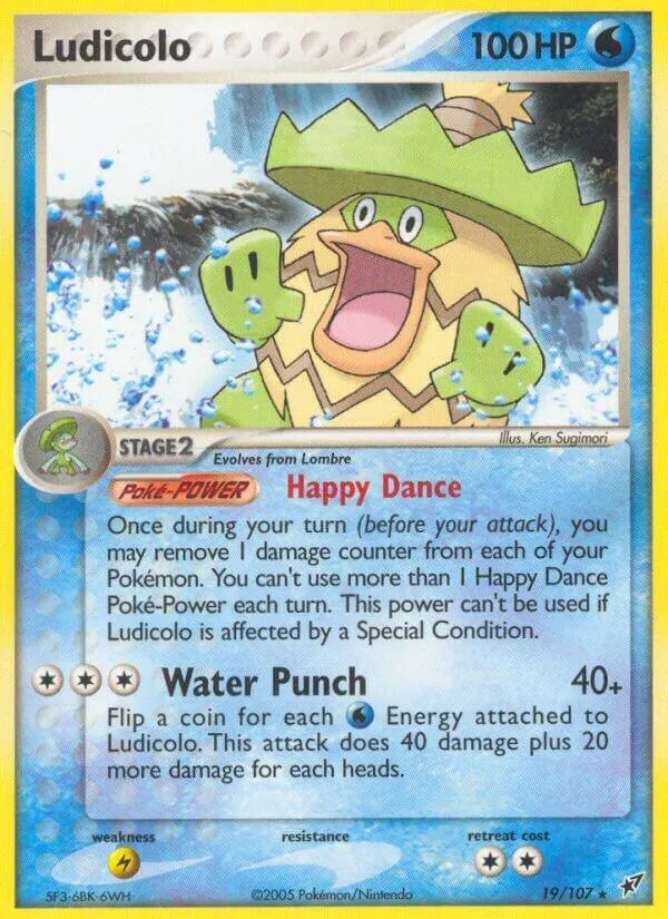 EX Deoxys 영어판 Ludicolo 19 카드 앞면